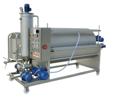Rotary vacuum filters with external pumps